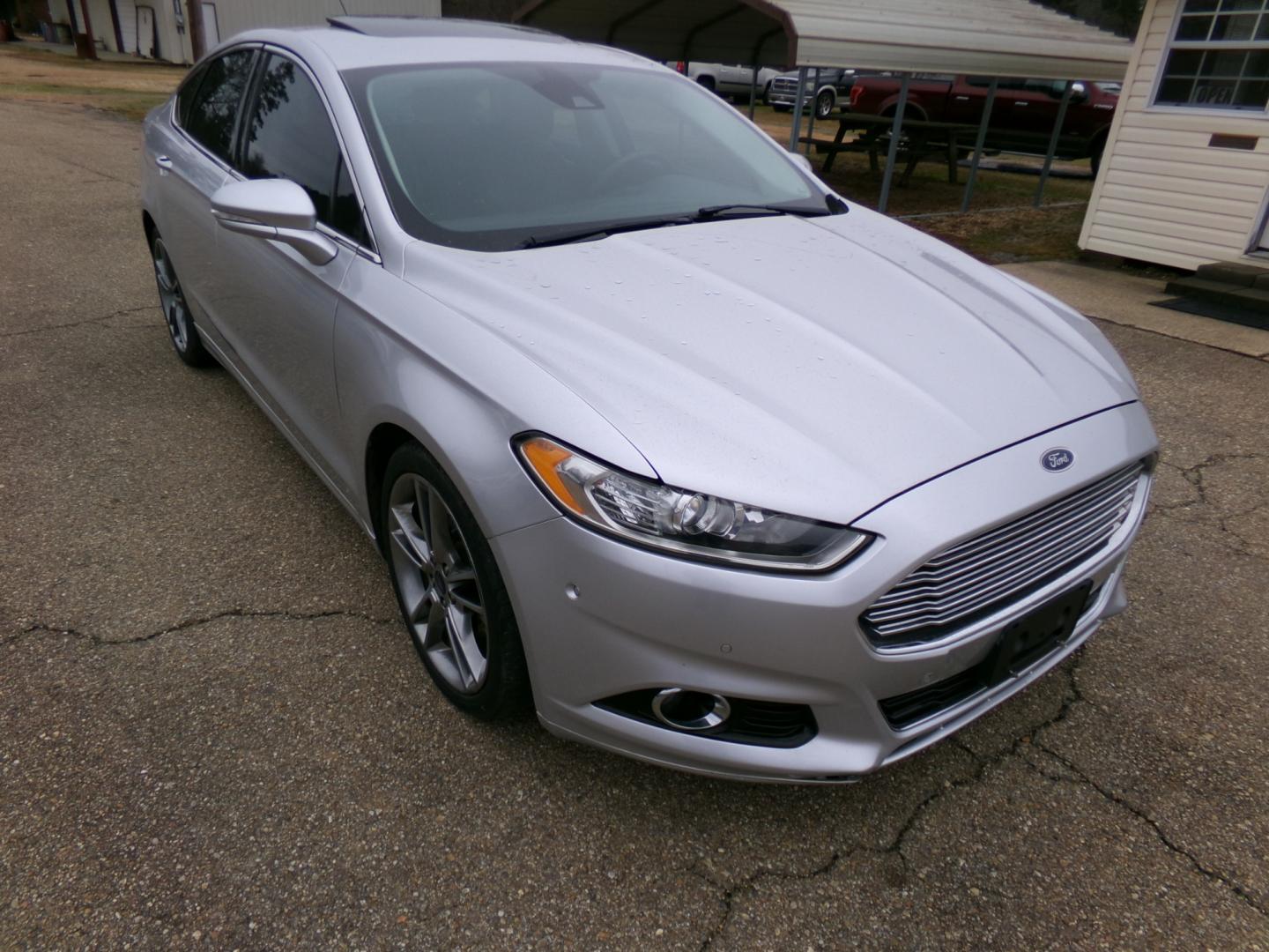 2013 Silver /Black Ford Fusion Titanium (3FA6P0K97DR) with an 2.0L L4 DOHC 16V engine, automatic transmission, located at 401 First NE, Bearden, AR, 71720, (870) 687-3414, 33.726528, -92.611519 - Photo#28